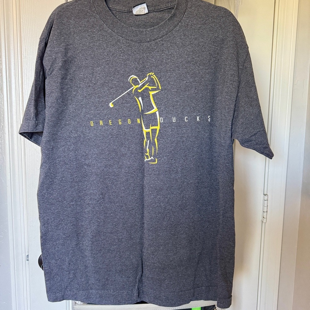 Gray Oregon Ducks Golf T-Shirt